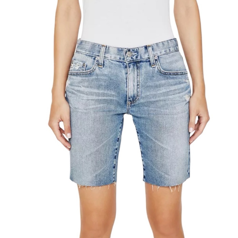 AG Denim Nikki Mid Rise Relaxed Cutoff Skinny Jean Shorts size 28 Woman’s Summer